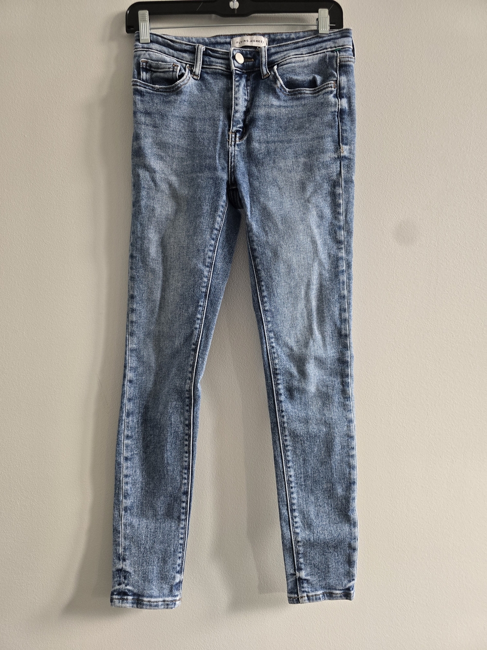 Flying Monkey Women's Skinny Jeans Size 26 Blue Mid Rise Stretch Denim